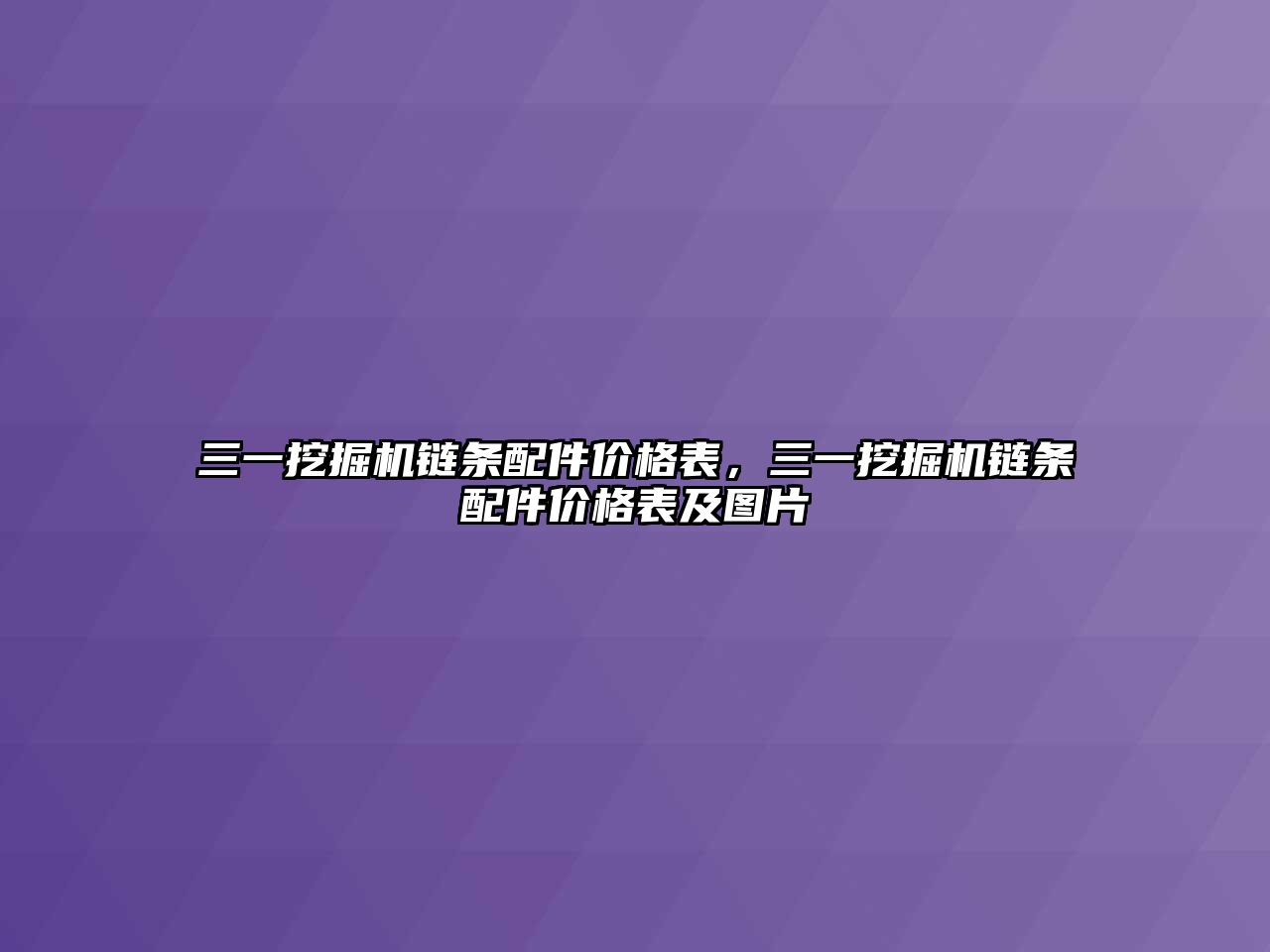 三一挖掘機(jī)鏈條配件價(jià)格表，三一挖掘機(jī)鏈條配件價(jià)格表及圖片