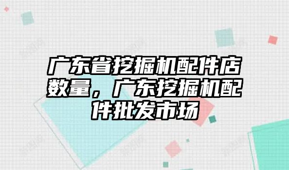 廣東省挖掘機配件店數(shù)量，廣東挖掘機配件批發(fā)市場