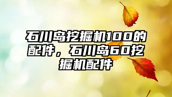 石川島挖掘機100的配件，石川島60挖掘機配件