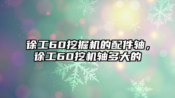 徐工60挖掘機(jī)的配件軸，徐工60挖機(jī)軸多大的