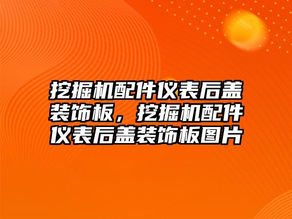 挖掘機(jī)配件儀表后蓋裝飾板，挖掘機(jī)配件儀表后蓋裝飾板圖片