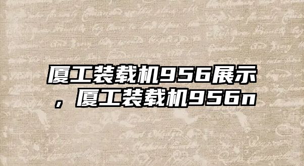 廈工裝載機(jī)956展示，廈工裝載機(jī)956n