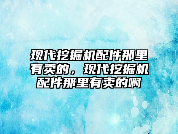 現(xiàn)代挖掘機配件那里有賣的，現(xiàn)代挖掘機配件那里有賣的啊