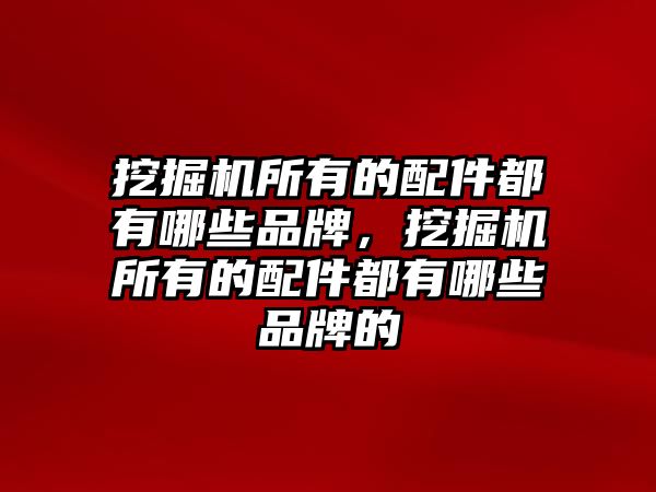 挖掘機所有的配件都有哪些品牌，挖掘機所有的配件都有哪些品牌的