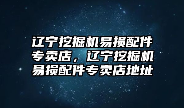 遼寧挖掘機易損配件專賣店，遼寧挖掘機易損配件專賣店地址