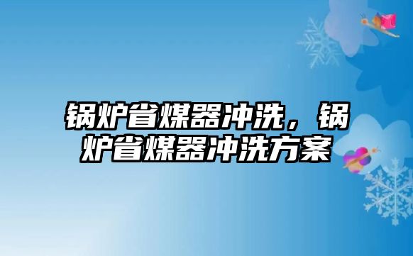 鍋爐省煤器沖洗，鍋爐省煤器沖洗方案