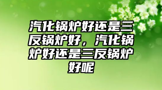 汽化鍋爐好還是三反鍋爐好，汽化鍋爐好還是三反鍋爐好呢