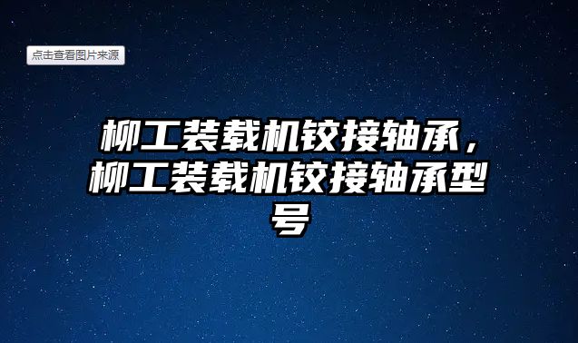 柳工裝載機鉸接軸承，柳工裝載機鉸接軸承型號