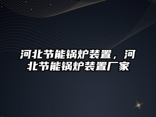 河北節(jié)能鍋爐裝置，河北節(jié)能鍋爐裝置廠家