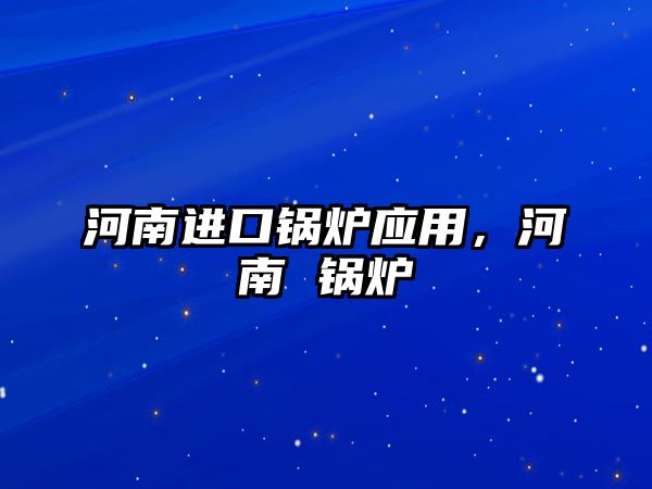 河南進口鍋爐應(yīng)用，河南 鍋爐