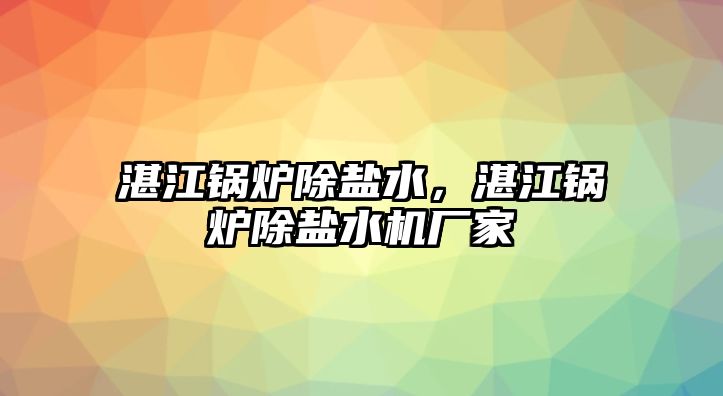 湛江鍋爐除鹽水，湛江鍋爐除鹽水機(jī)廠家