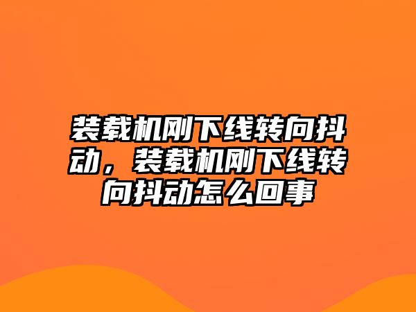 裝載機剛下線轉(zhuǎn)向抖動，裝載機剛下線轉(zhuǎn)向抖動怎么回事