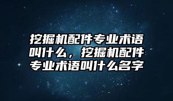 挖掘機配件專業(yè)術語叫什么，挖掘機配件專業(yè)術語叫什么名字