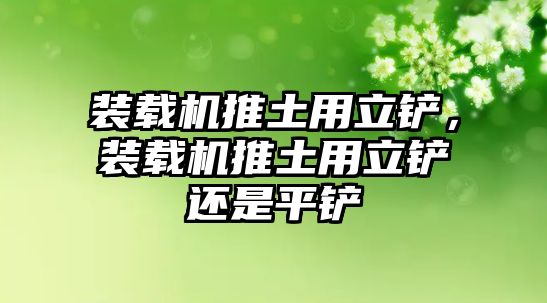 裝載機推土用立鏟，裝載機推土用立鏟還是平鏟