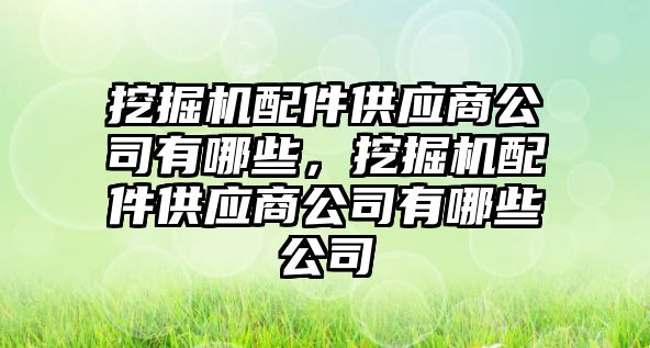 挖掘機配件供應(yīng)商公司有哪些，挖掘機配件供應(yīng)商公司有哪些公司