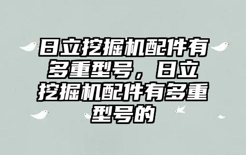 日立挖掘機(jī)配件有多重型號(hào)，日立挖掘機(jī)配件有多重型號(hào)的