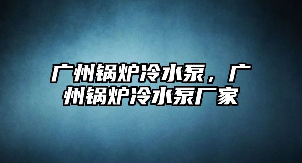 廣州鍋爐冷水泵，廣州鍋爐冷水泵廠家