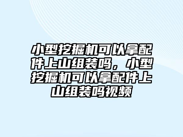 小型挖掘機(jī)可以拿配件上山組裝嗎，小型挖掘機(jī)可以拿配件上山組裝嗎視頻