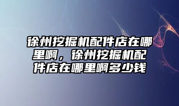 徐州挖掘機(jī)配件店在哪里啊，徐州挖掘機(jī)配件店在哪里啊多少錢