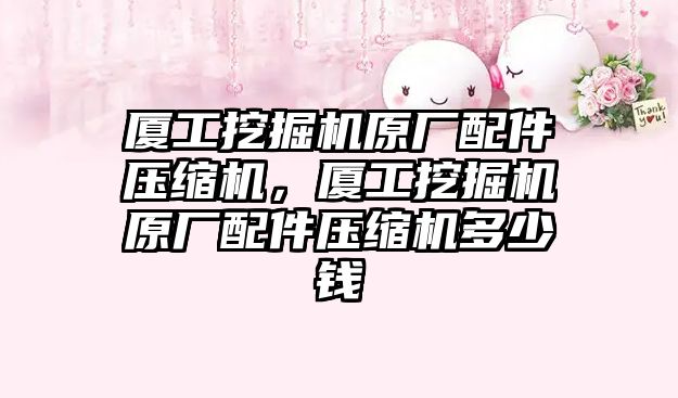 廈工挖掘機原廠配件壓縮機，廈工挖掘機原廠配件壓縮機多少錢