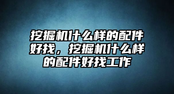 挖掘機什么樣的配件好找，挖掘機什么樣的配件好找工作