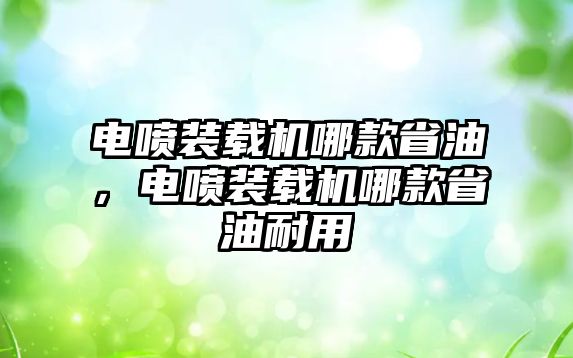 電噴裝載機哪款省油，電噴裝載機哪款省油耐用