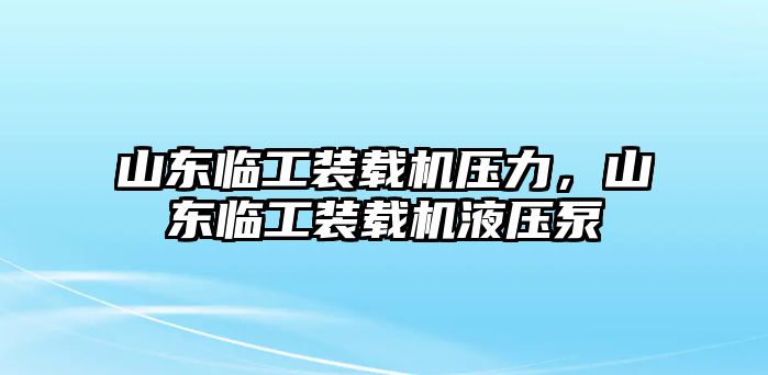 山東臨工裝載機(jī)壓力，山東臨工裝載機(jī)液壓泵