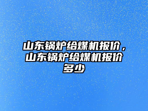 山東鍋爐給煤機報價，山東鍋爐給煤機報價多少