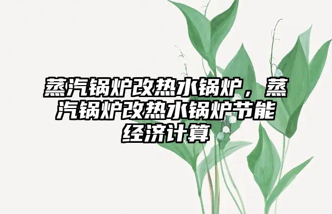 蒸汽鍋爐改熱水鍋爐，蒸汽鍋爐改熱水鍋爐節(jié)能經(jīng)濟(jì)計算