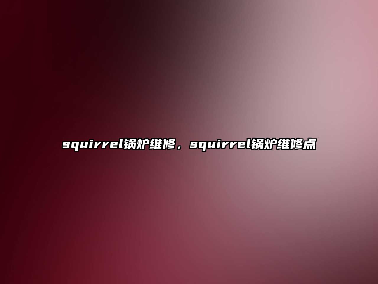 squirrel鍋爐維修，squirrel鍋爐維修點(diǎn)