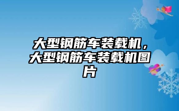 大型鋼筋車裝載機，大型鋼筋車裝載機圖片