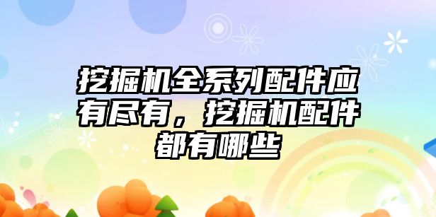 挖掘機全系列配件應(yīng)有盡有，挖掘機配件都有哪些