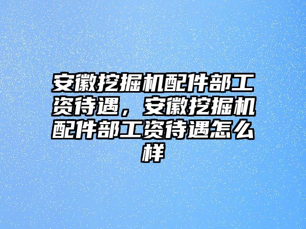 安徽挖掘機(jī)配件部工資待遇，安徽挖掘機(jī)配件部工資待遇怎么樣