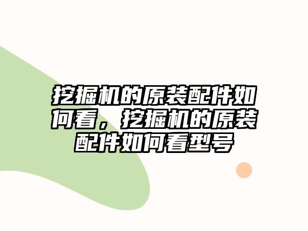 挖掘機的原裝配件如何看，挖掘機的原裝配件如何看型號