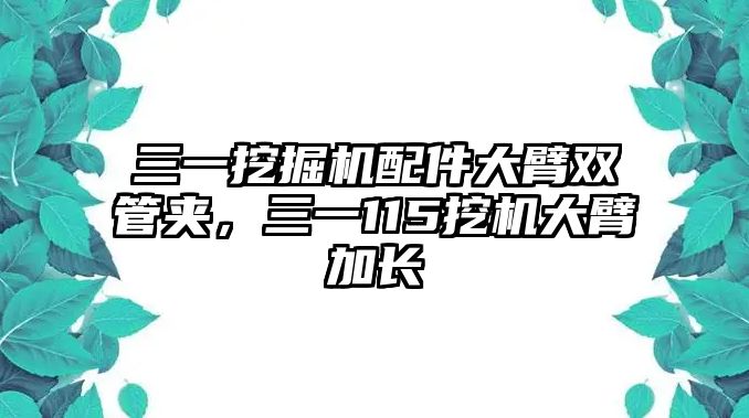 三一挖掘機(jī)配件大臂雙管夾，三一115挖機(jī)大臂加長(zhǎng)