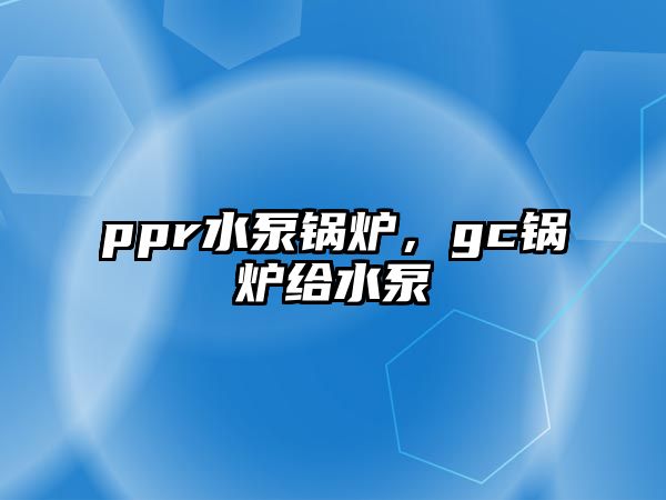 ppr水泵鍋爐，gc鍋爐給水泵