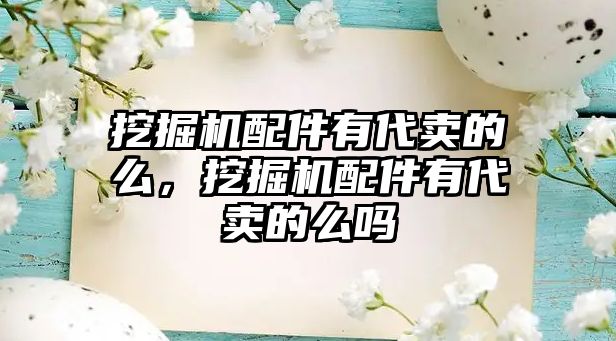 挖掘機(jī)配件有代賣的么，挖掘機(jī)配件有代賣的么嗎