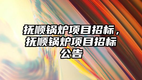 撫順鍋爐項目招標，撫順鍋爐項目招標公告