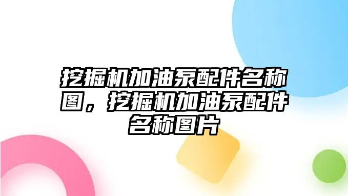 挖掘機加油泵配件名稱圖，挖掘機加油泵配件名稱圖片