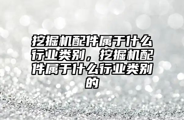 挖掘機(jī)配件屬于什么行業(yè)類別，挖掘機(jī)配件屬于什么行業(yè)類別的