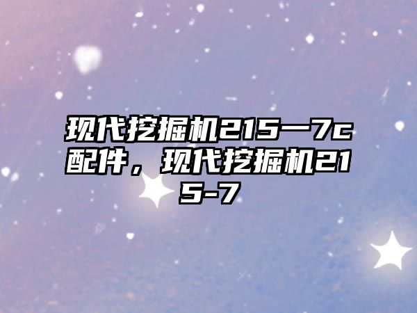 現(xiàn)代挖掘機215一7c配件，現(xiàn)代挖掘機215-7