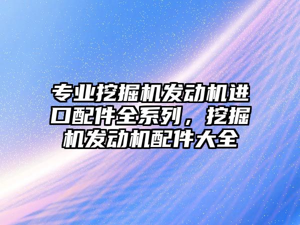 專業(yè)挖掘機發(fā)動機進口配件全系列，挖掘機發(fā)動機配件大全