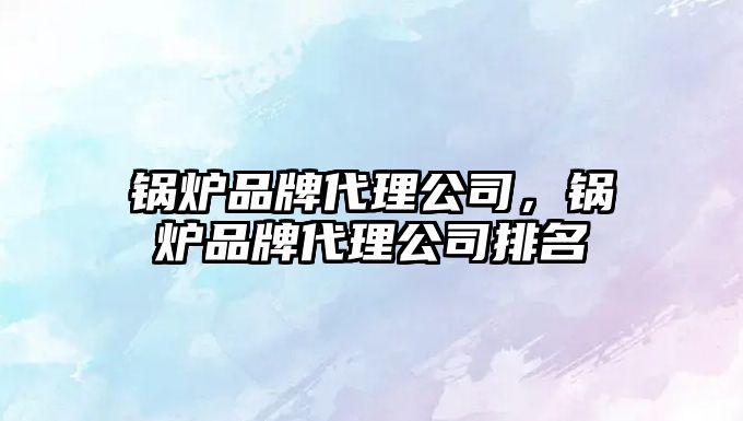 鍋爐品牌代理公司，鍋爐品牌代理公司排名