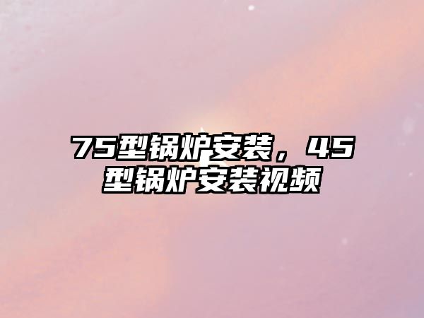 75型鍋爐安裝，45型鍋爐安裝視頻