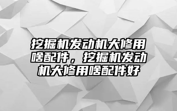 挖掘機(jī)發(fā)動機(jī)大修用啥配件，挖掘機(jī)發(fā)動機(jī)大修用啥配件好