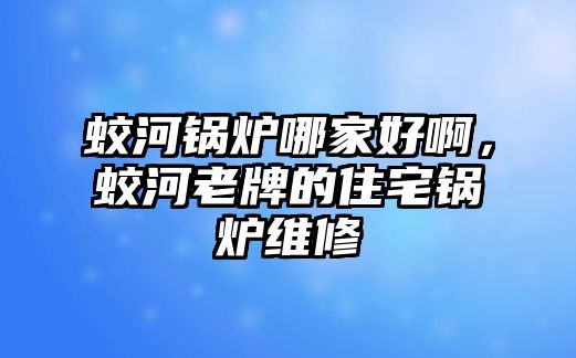 蛟河鍋爐哪家好啊，蛟河老牌的住宅鍋爐維修