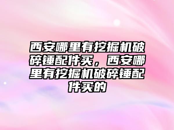 西安哪里有挖掘機(jī)破碎錘配件買，西安哪里有挖掘機(jī)破碎錘配件買的