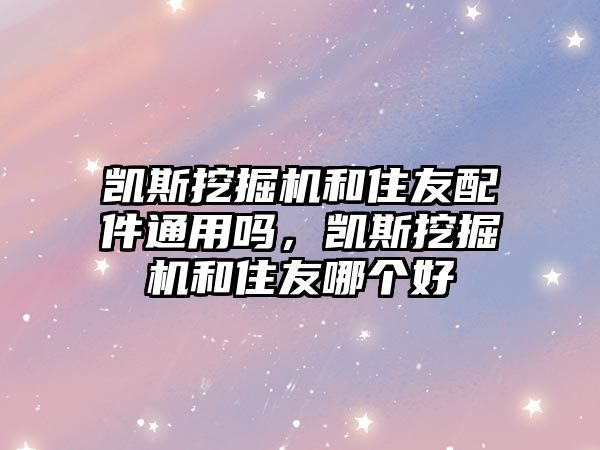 凱斯挖掘機和住友配件通用嗎，凱斯挖掘機和住友哪個好