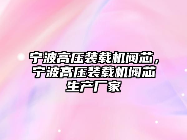 寧波高壓裝載機閥芯，寧波高壓裝載機閥芯生產廠家