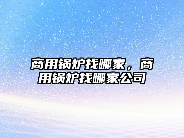 商用鍋爐找哪家，商用鍋爐找哪家公司